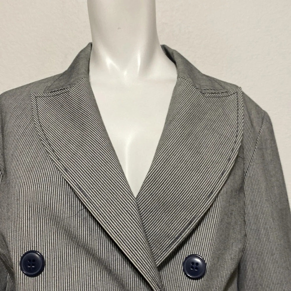 Pendleton Gray Double-Breasted Blazer Jacket Size 12 - Picture 2 of 8